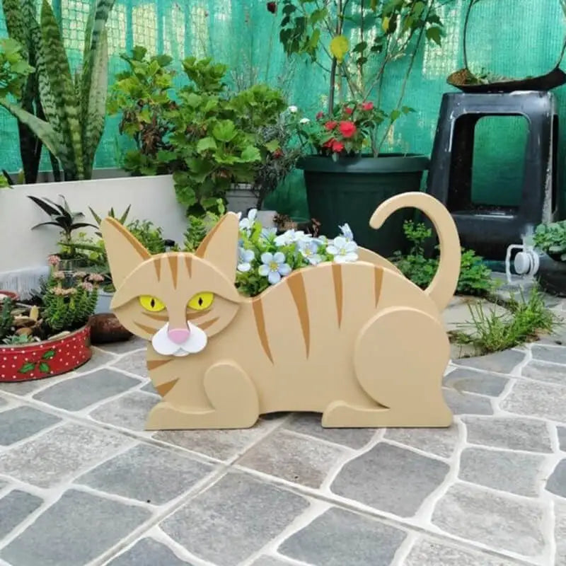 Decorative flowerpot cat garden 
