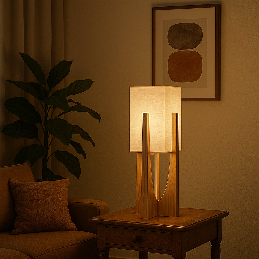 Japanische Design Stehlampe Holz