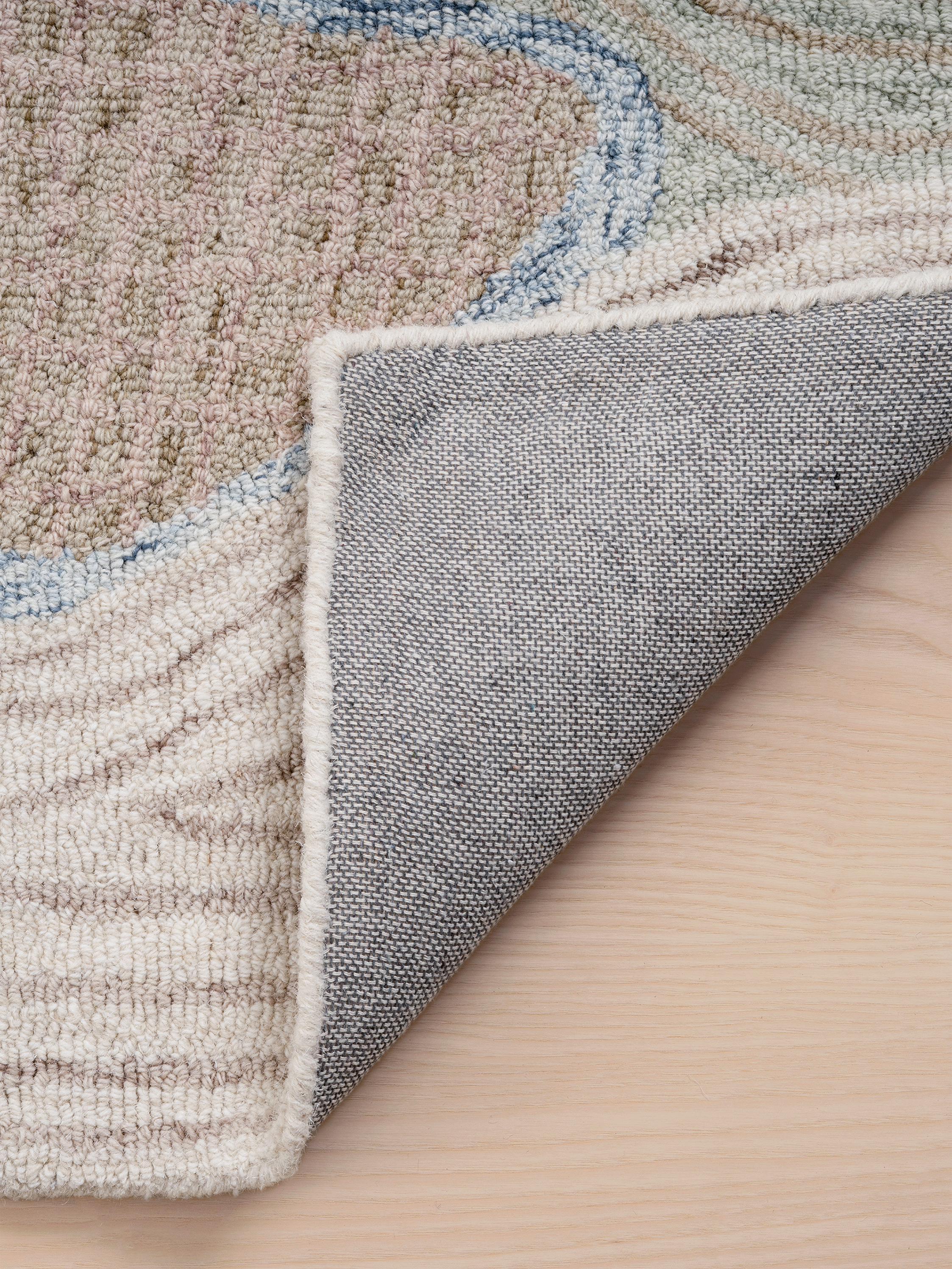 Wollteppich 160x230 200x300 in Blau Grün für Wohnzimmer Schlafzimmer