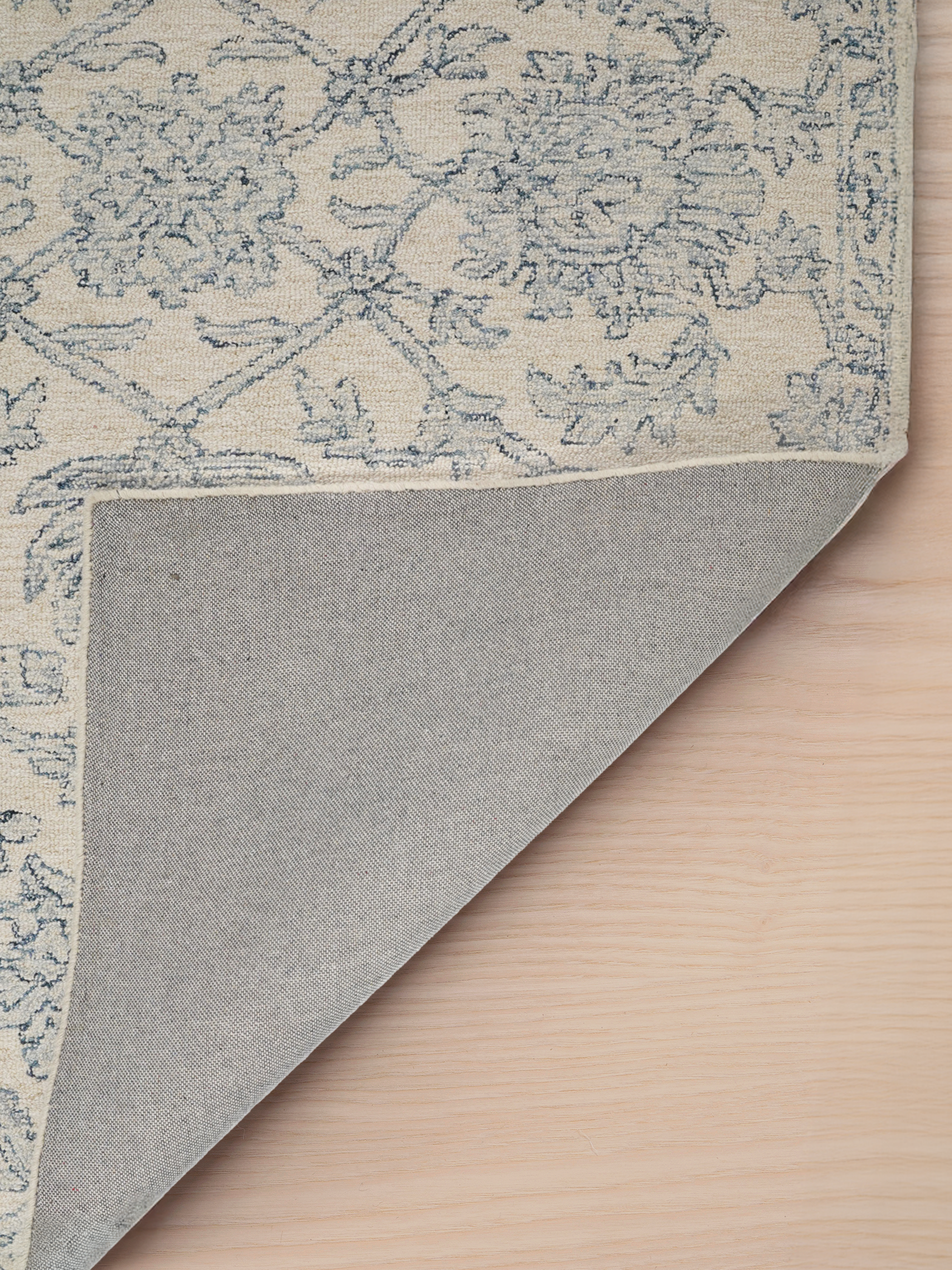 Wollteppich 140x200 160x230 200x300 in Blau oder Grün für Wohnzimmer Schlafzimmer