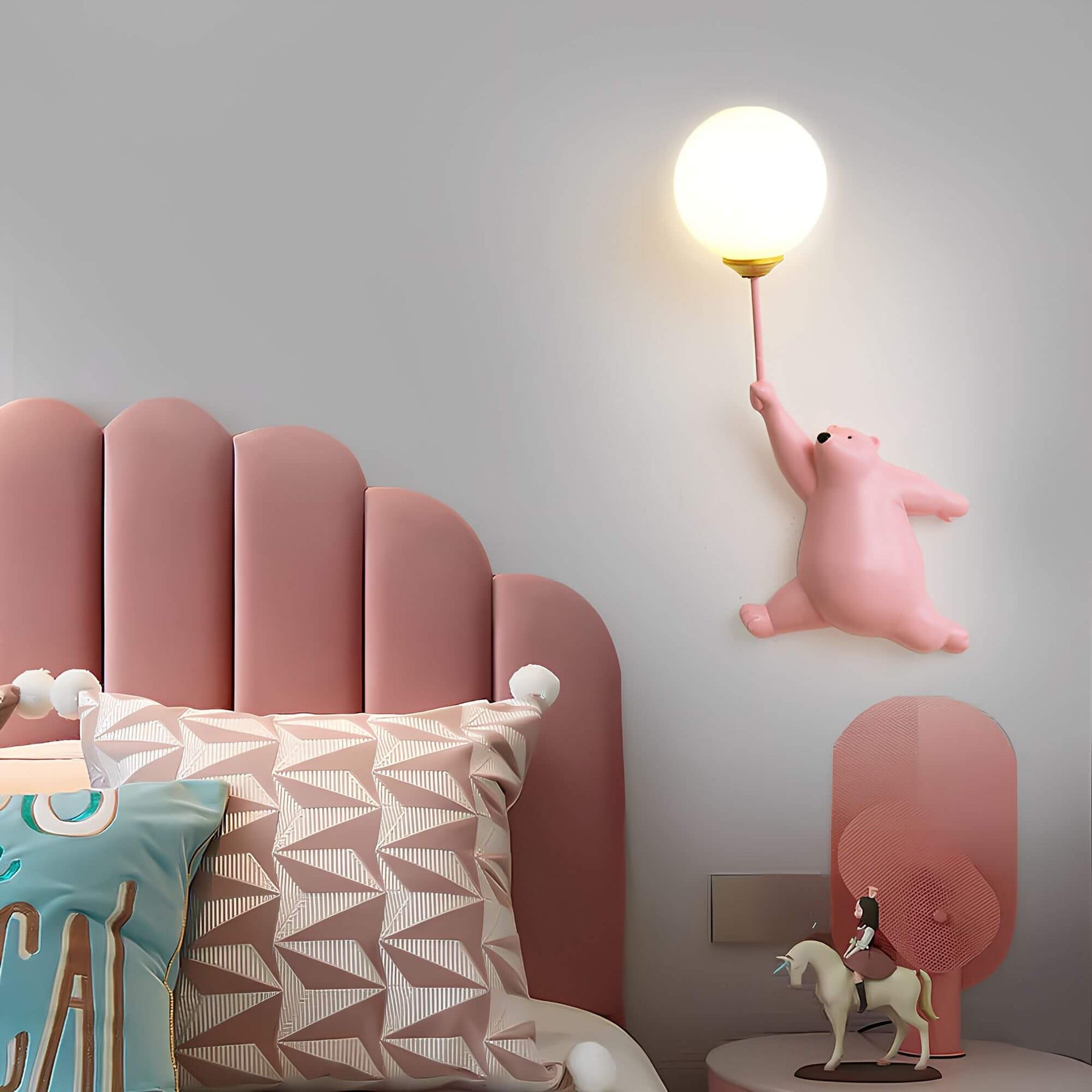 Kinderkamer LED wandlamp in beerdesign