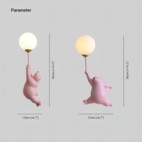 Kinderkamer LED wandlamp in beerdesign