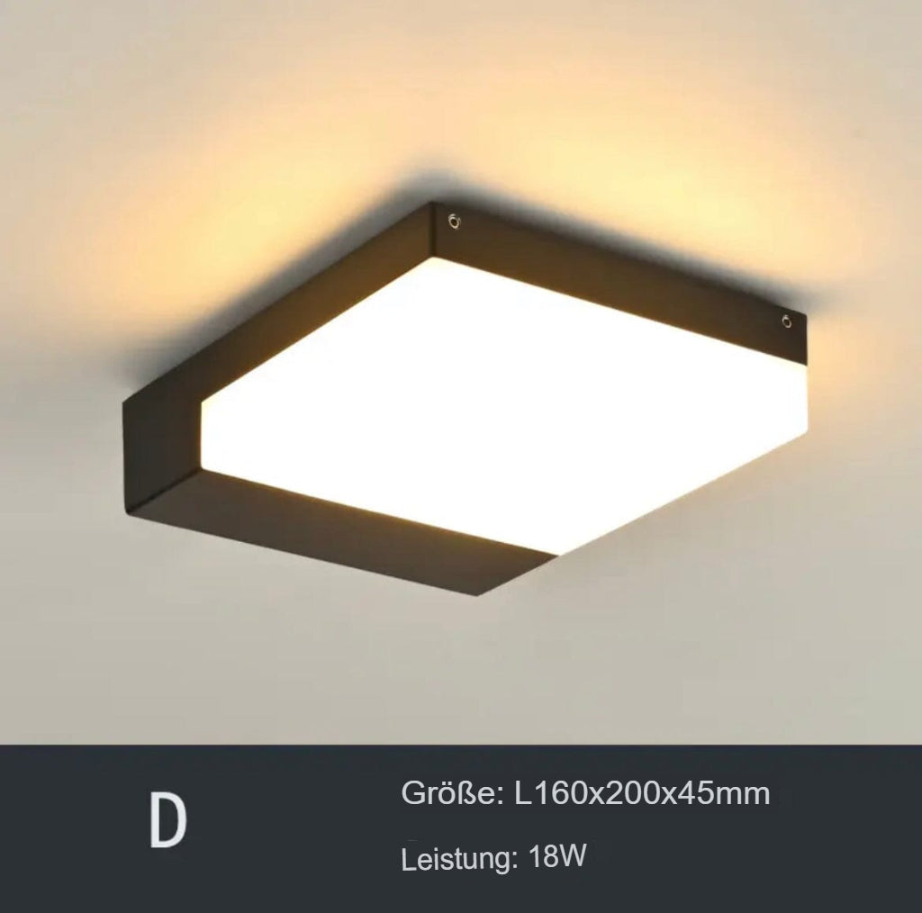 Moderne Deckenleuchte für Außenbereiche