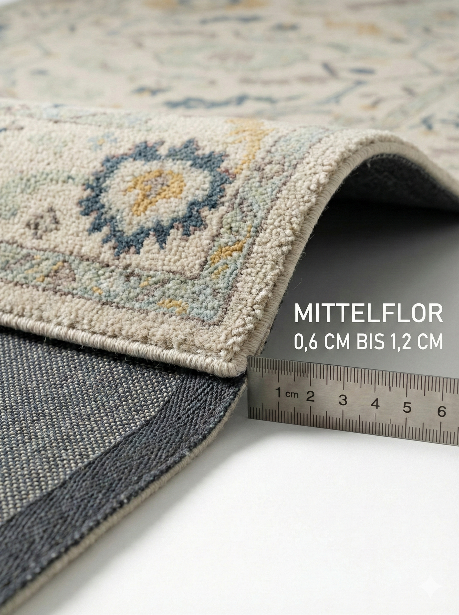 Wollteppich 160x230 200x290 aus Wolle für Wohnzimmer als Wohnteppich