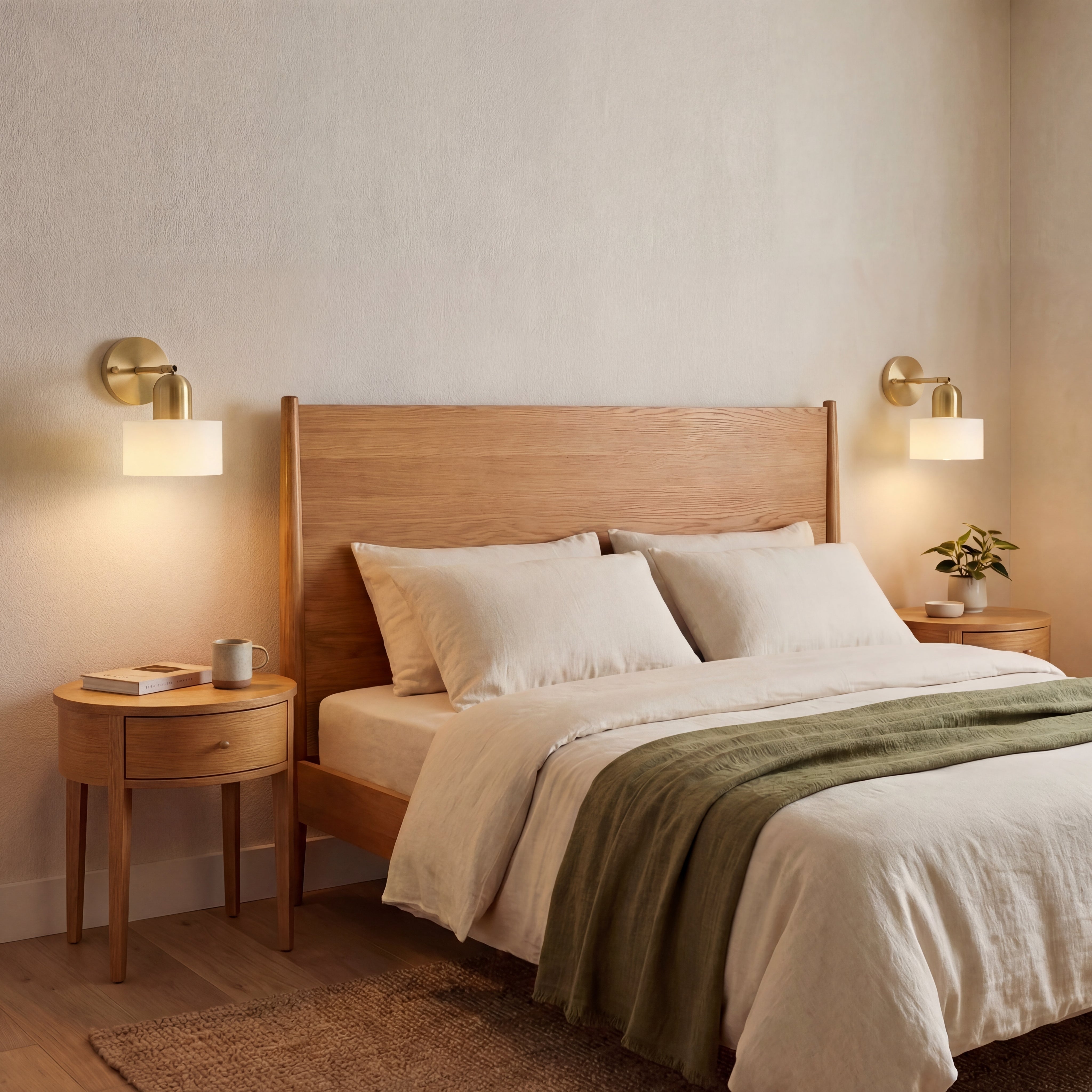 Moderne Bauhaus Wandleuchte aus farbigem Glas