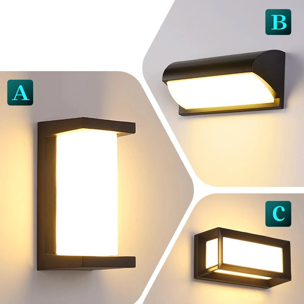 Moderne wasserdichte LED-Außenwandleuchte