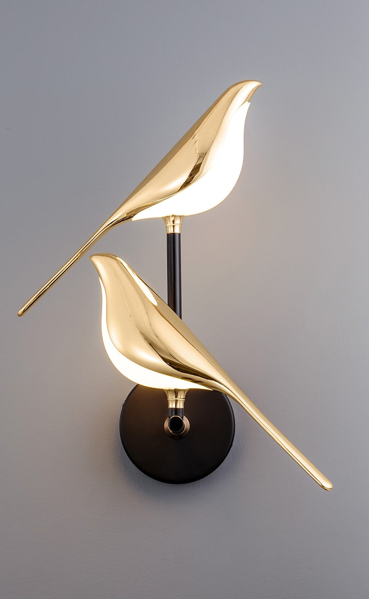 Skandinavische Wandleuchte – Elegantes Vogeldesign mit warmem LED-Licht-Aster Selection