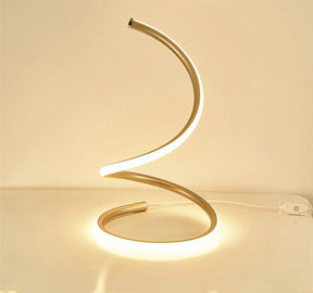 Spiral Tischlampe mit LED-Design