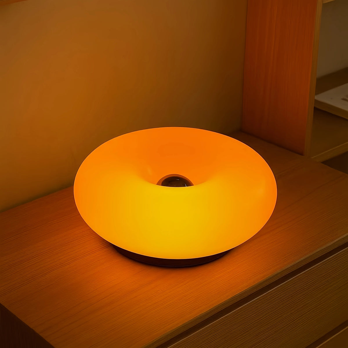 Elvona Retro Donut Glas LED Akzentlampe