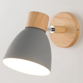 Houten wandlamp