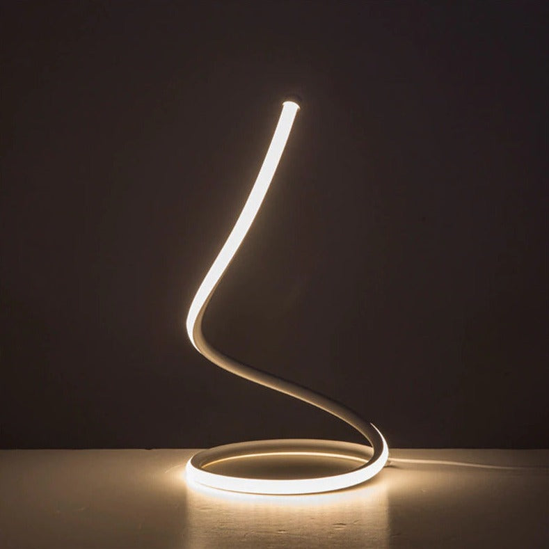 Spiral Tischlampe mit LED-Design