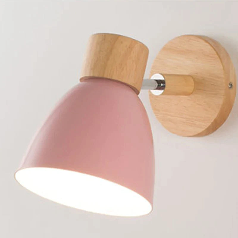 Houten wandlamp