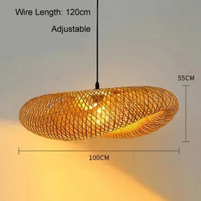 Vintage bamboo LED pendant light 