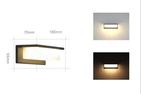 Schlanke LED Wandleuchte