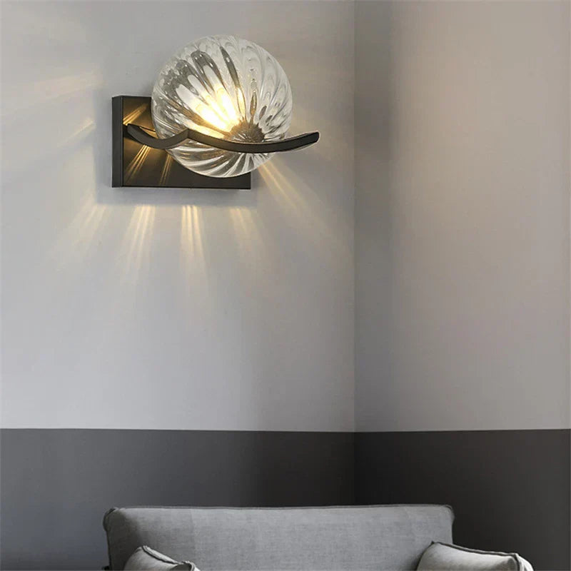 LED-wandlamp van glas