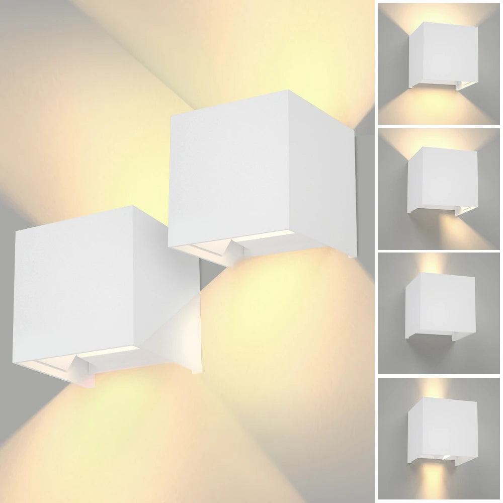 Geometrische LED-Außenwandleuchte