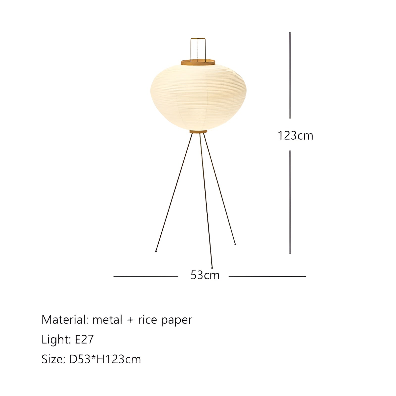 Minimalistische Reispapier-Stehlampe – Natürlich & Stilvoll