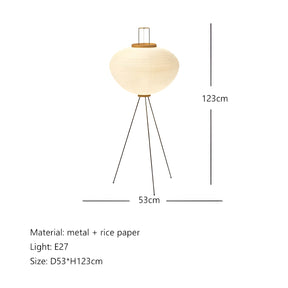 Minimalistische Reispapier-Stehlampe – Natürlich & Stilvoll