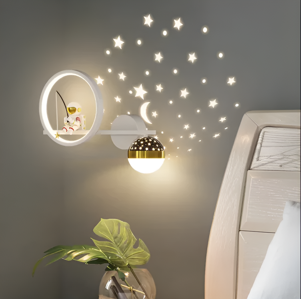 LED wandlamp sterrenhemel astronaut