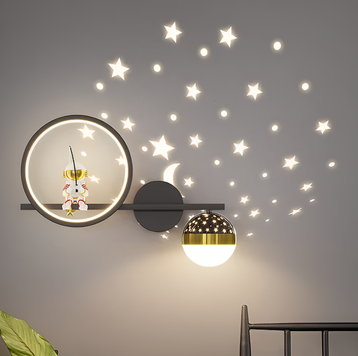 LED wandlamp sterrenhemel astronaut