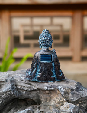 Solar Buddha garden figure 