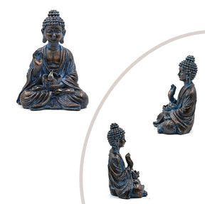 Solar Buddha garden figure 