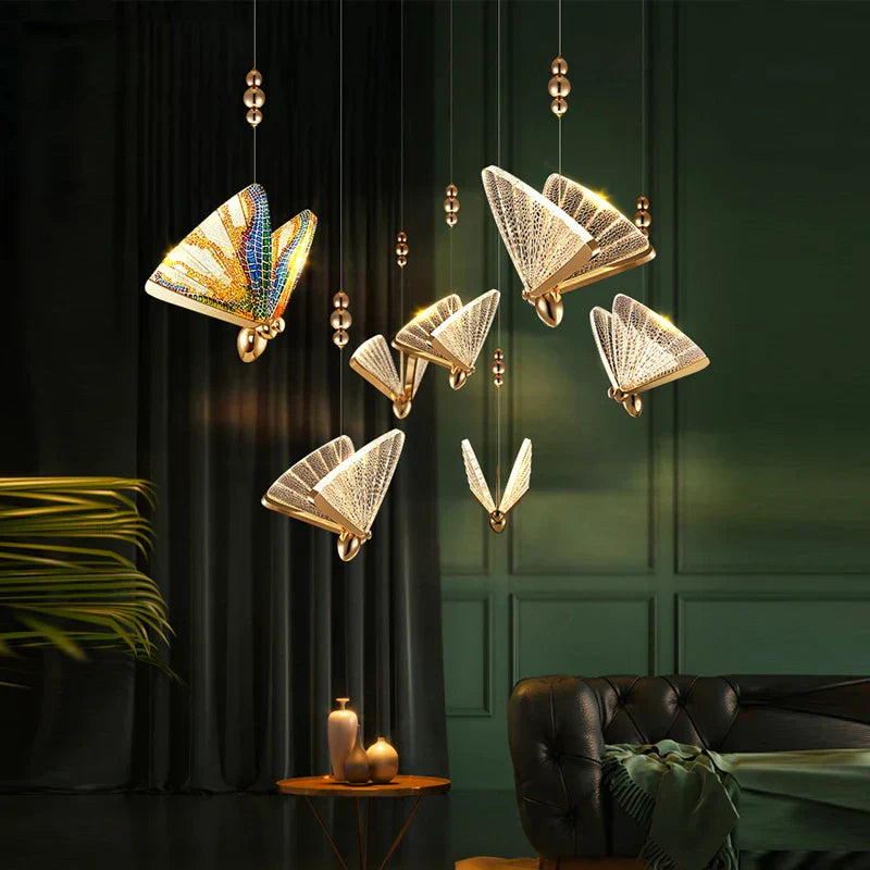 Elegante vlinder hanglamp