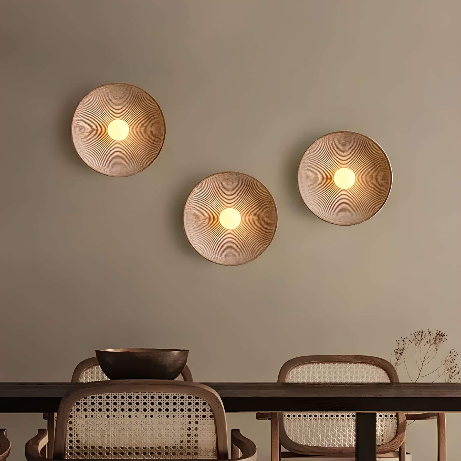 Bamboe Zen light wandlamp in een minimalistisch design