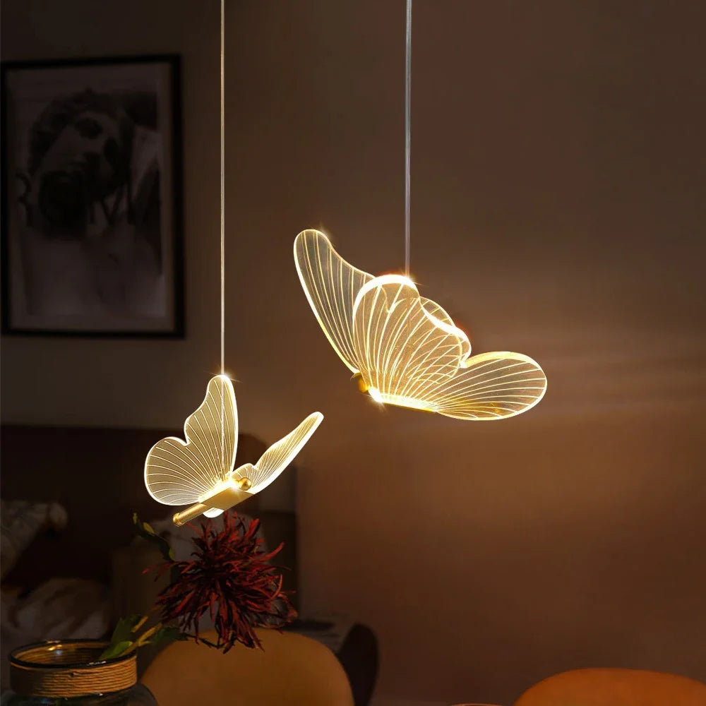 FlutterGlow – LED-Schmetterlings-Hängelampe