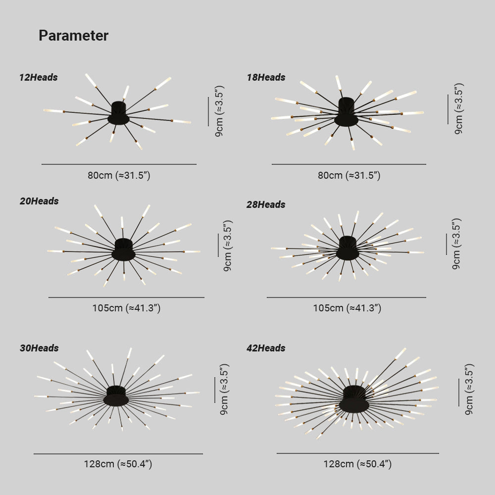 Vuurwerk design plafondlamp