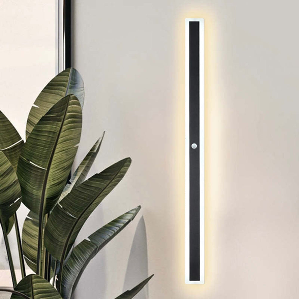 Lineare schwarze LED-Außenwandleuchte