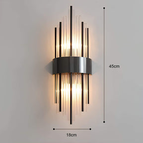 Wandleuchte mit funkelnden Kristallen
