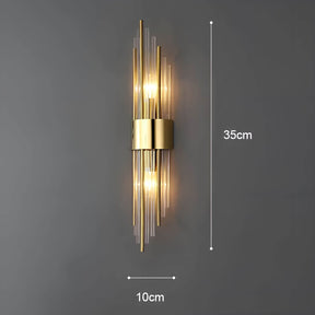 Wandleuchte mit funkelnden Kristallen