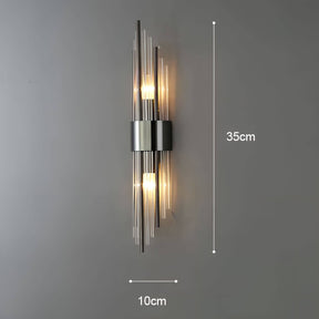 Wandleuchte mit funkelnden Kristallen