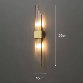 Wandleuchte mit funkelnden Kristallen