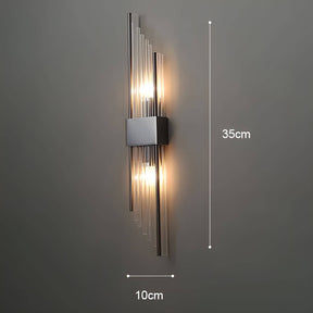 Wandleuchte mit funkelnden Kristallen