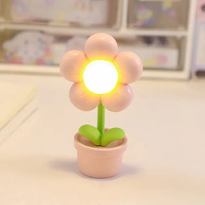 Elegante Tischlampe mit Blüten-Design