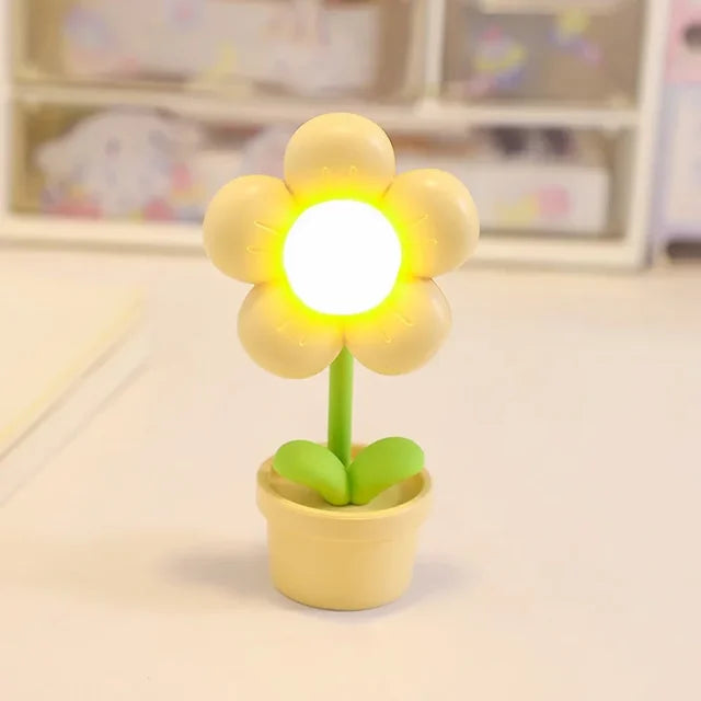 Elegante Tischlampe mit Blüten-Design