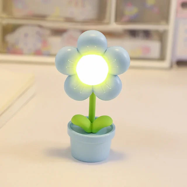 Elegante Tischlampe mit Blüten-Design