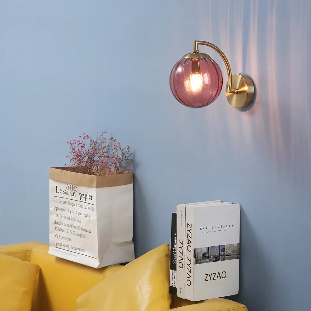 Glass wall lamp with a modern flair