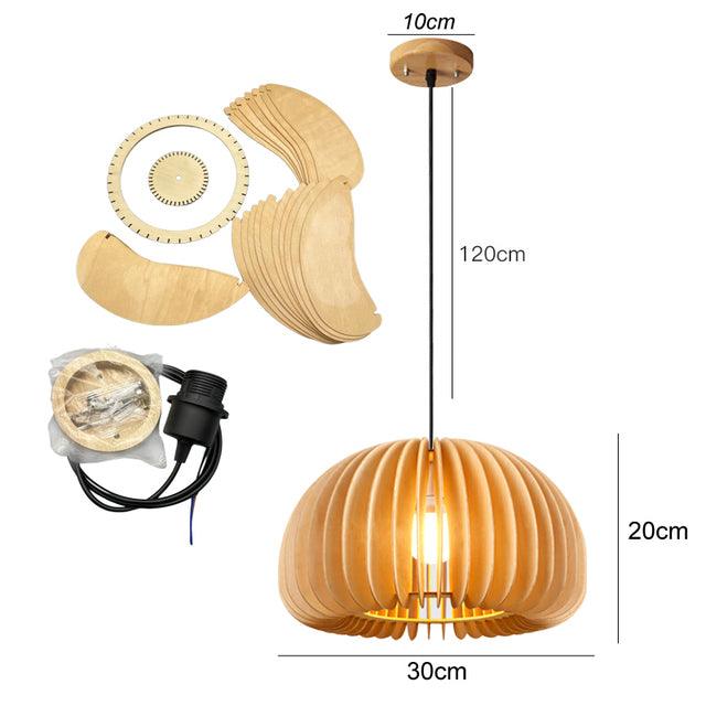 Nordische Holz-Deckenlampe