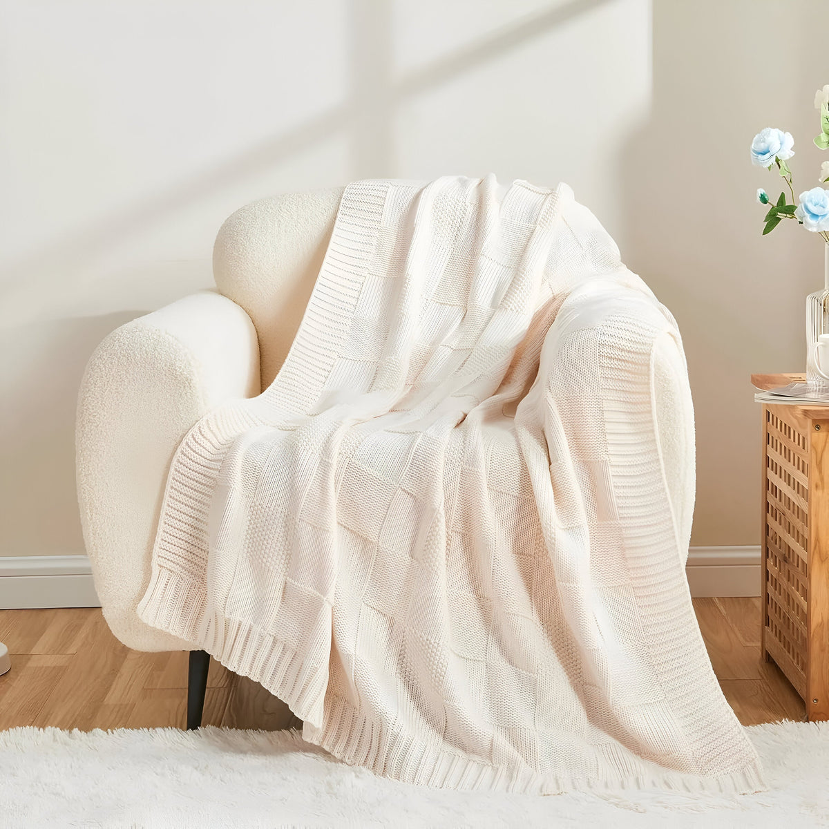 Elegante Premium-Strickdecke