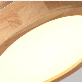 NordicGlo – Ronde Scandinavische massief houten plafondlamp