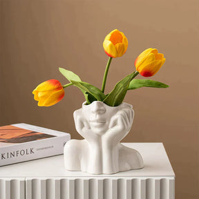 Moderne Deko-Keramikvase – Schlicht & Kunstvoll