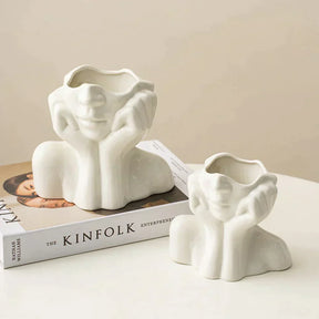 Moderne Deko-Keramikvase – Schlicht & Kunstvoll