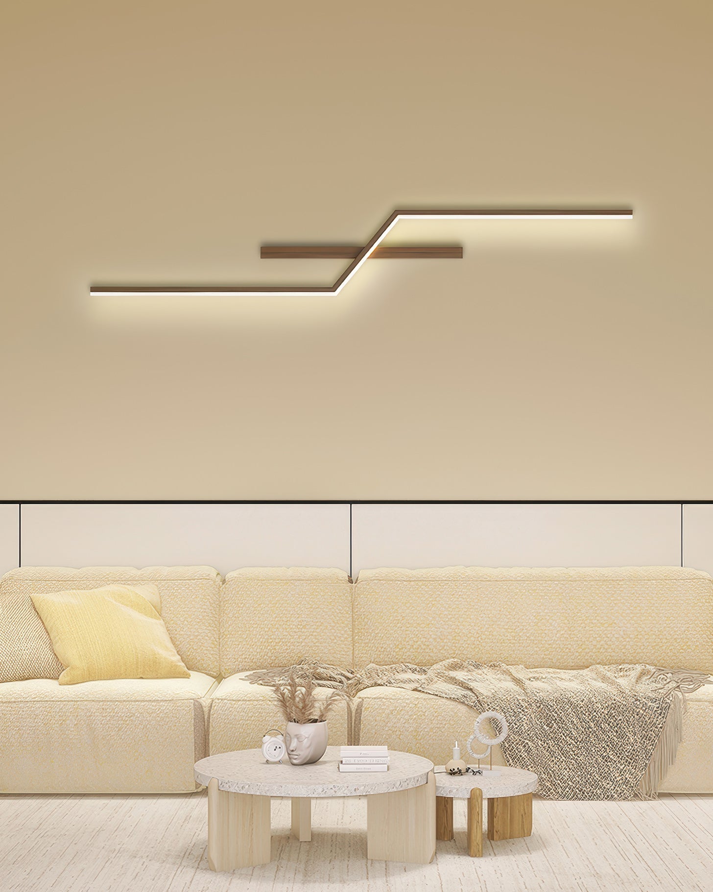 Naturholz LED Wandlampe