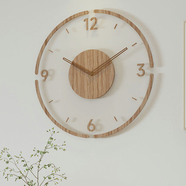 Nordische Designer Holz-Wanduhr