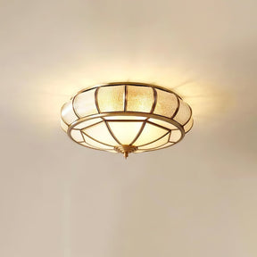 Plafondlamp van structuurglas