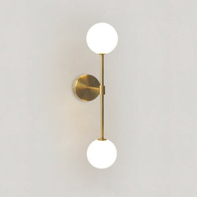 Round frosted glass LED wall light
