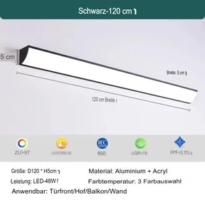 Moderne LED Außenwandleuchte